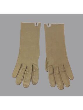Vintage 60s Neiman Marcus Gloves 6 3/4 Small Tan Leather